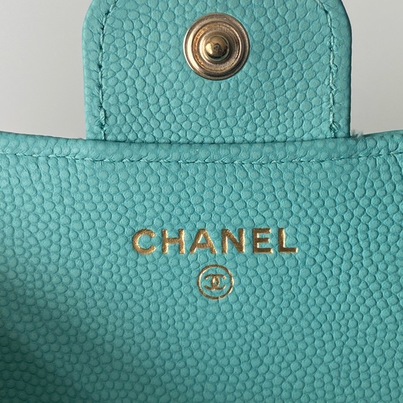 SOLD ❌ Authentic Tiffany Blue Chanel Classic Flap Small Wallet - Picture 5 of 8